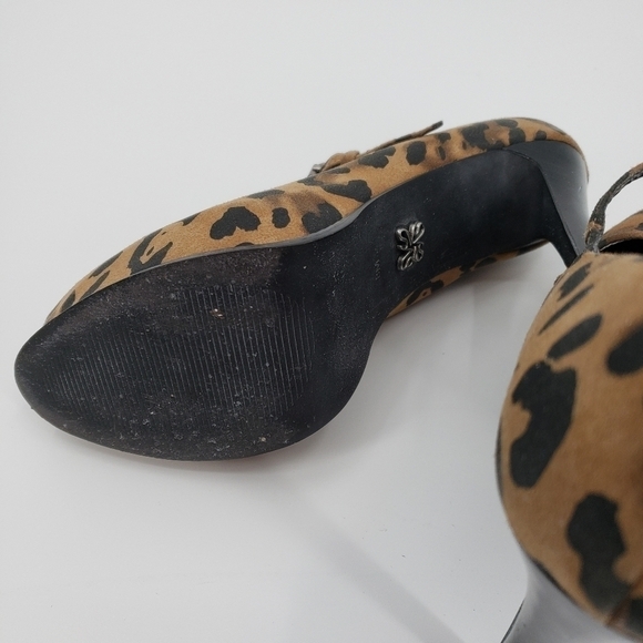𝅺Simply Vera Vera Wang Leopard Print High Heel Platform Shoes, Size 8M - Picture 5 of 9